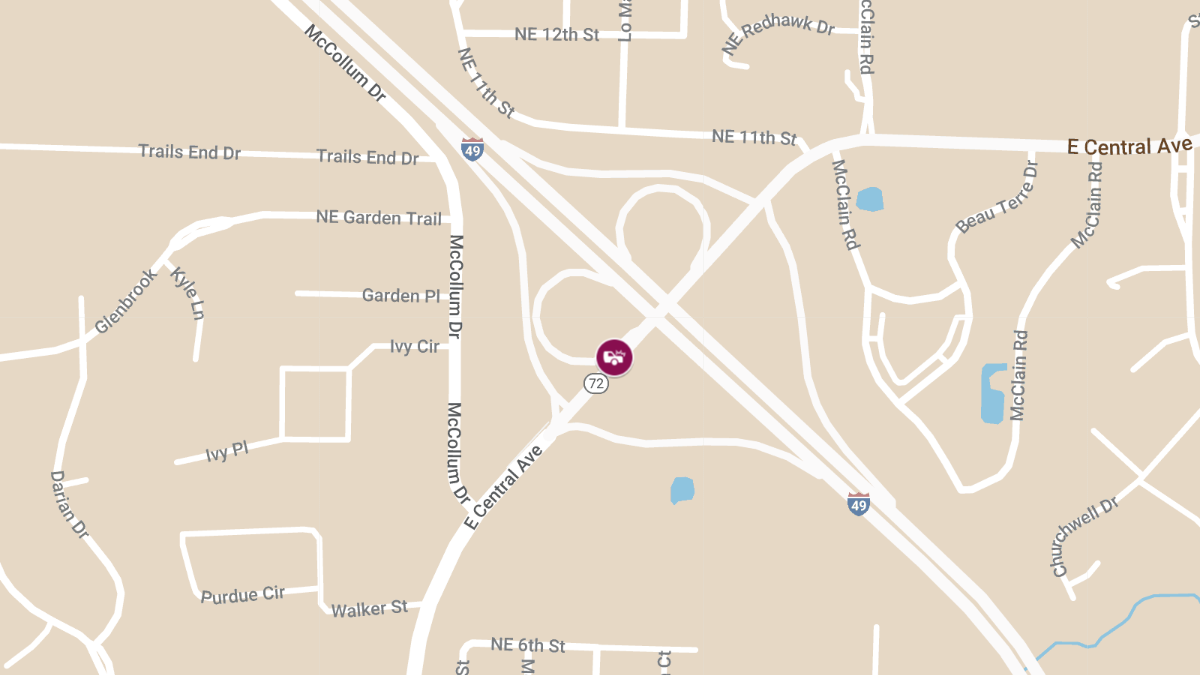 Motorcycle Crash with Injuries on Highway 72 Near I-49