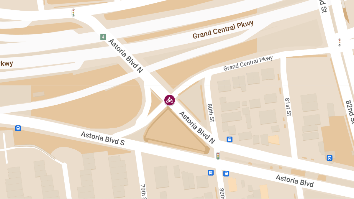 Motorcyclist Injured in Crash at Grand Central Parkway W & Astoria Blvd