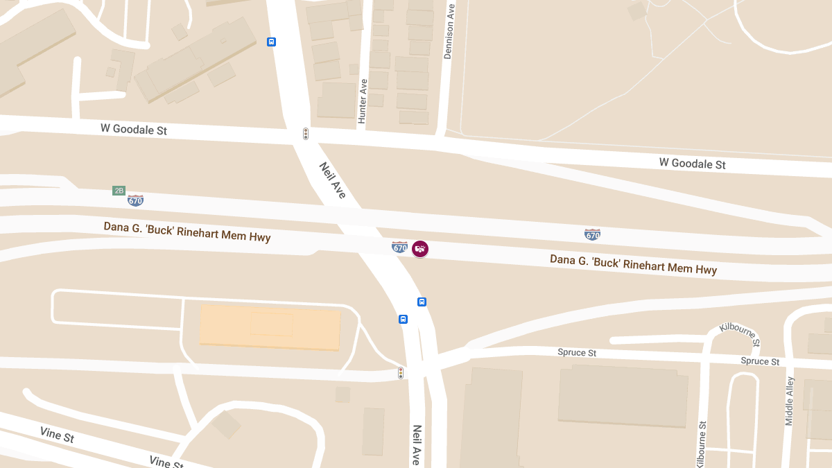 Multi-Lane Crash on I-670 WB Near Neil Ave Causes Injuries