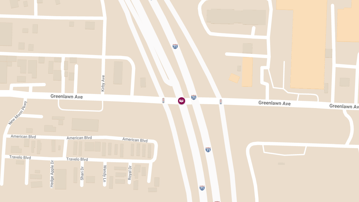 Multi-Vehicle Collision With Injuries at I-71 N & Greenlawn Ave