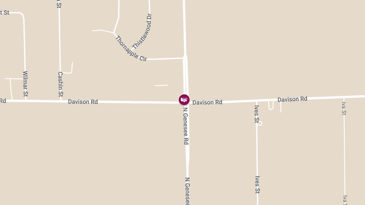Multi-Vehicle Collision with Injuries at Davison Rd & N Genesee Rd