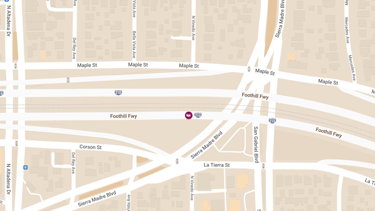 Multi-Vehicle Collision with Injuries on I-210 East near N San Gabriel Blvd