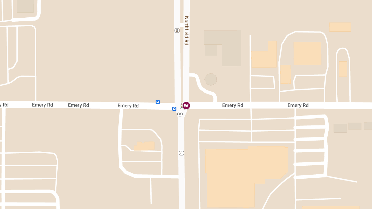Multi-Vehicle Crash with Injuries at Northfield Rd & Emery Rd