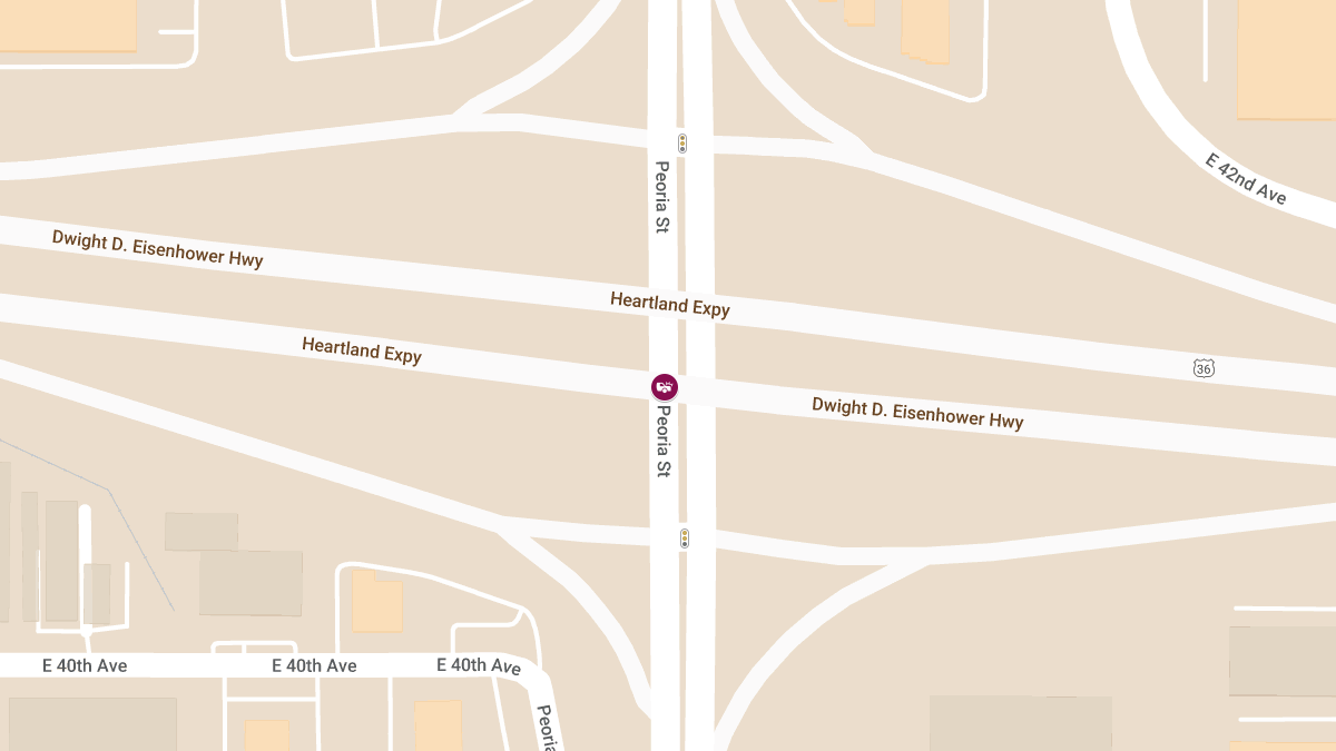 Multi-Vehicle Crash with Injuries on I-70 EB at N Peoria St