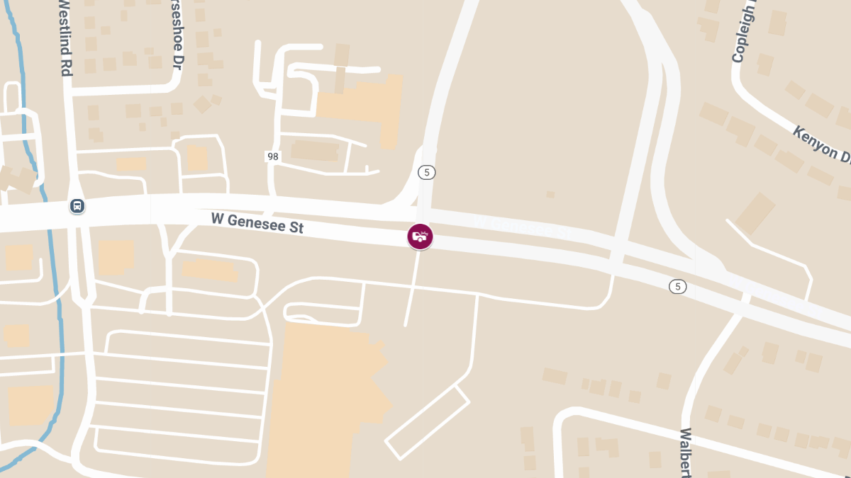 Multi-Vehicle Crash with Injuries on Route 5 Near W Genesee St