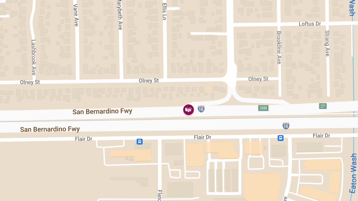 Multi-Vehicle Crash with Overturned Car on I-10 Near Temple City Blvd