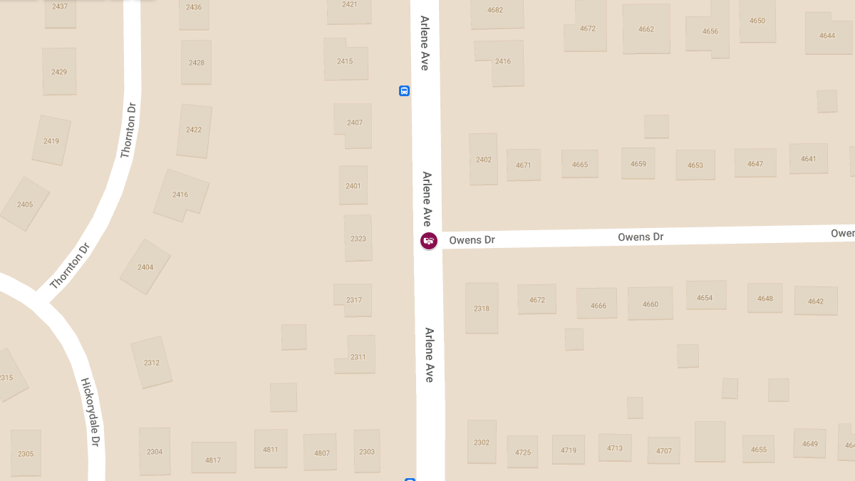 Multiple Injured in Two-Vehicle Crash at Owens Dr & Arlene Ave