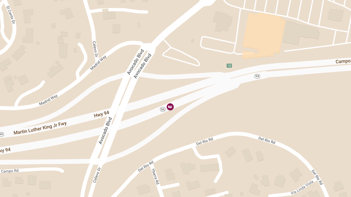 One Injured in Car Crash on Campo Rd near Avocado Blvd