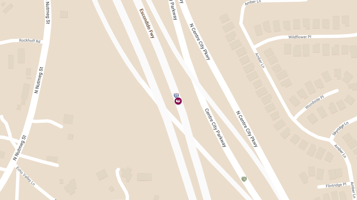 One Injured in Car Crash on I-15 Near Centre City Pkwy