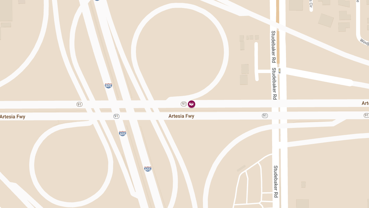 One Injured in Collision on 91 Freeway Near 605 Freeway