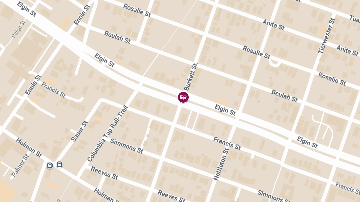 One Injured in Crash at Elgin St & Burkett St