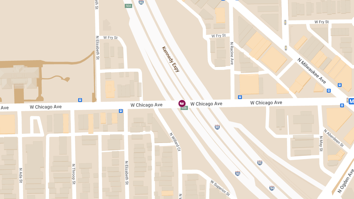 One Injured in Crash at W Chicago Ave & Kennedy Expy E