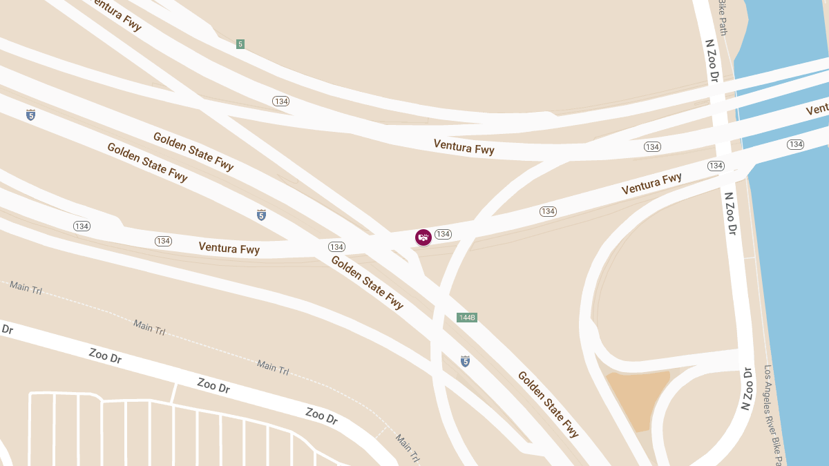 One Injured in Crash on Highway 134 Near I-5