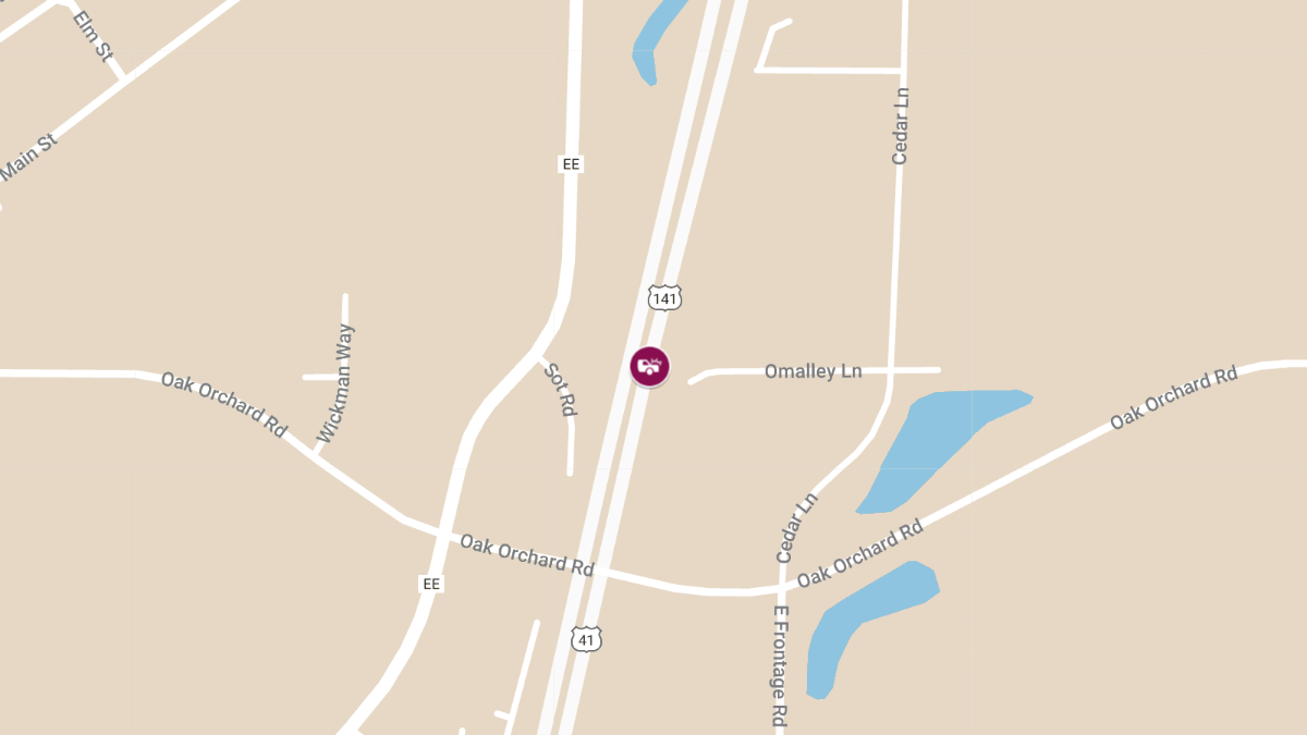 One Injured in Crash on Hwy 41/141 SB