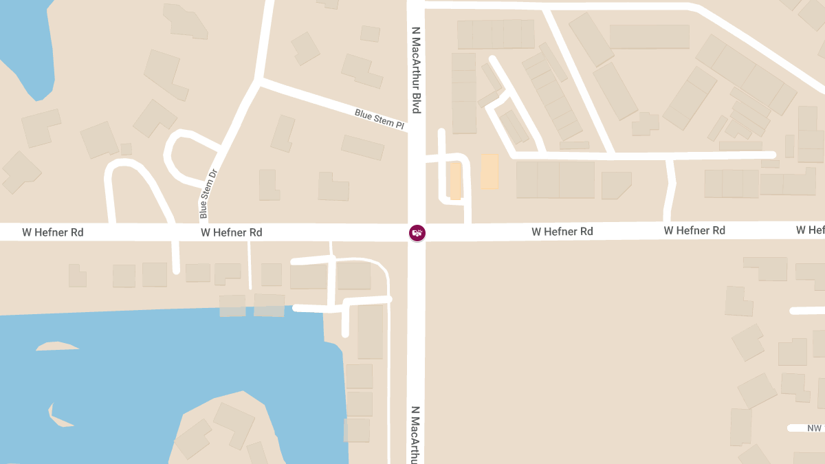 One Injured in Fiery Crash at Hefner Rd & N MacArthur Blvd