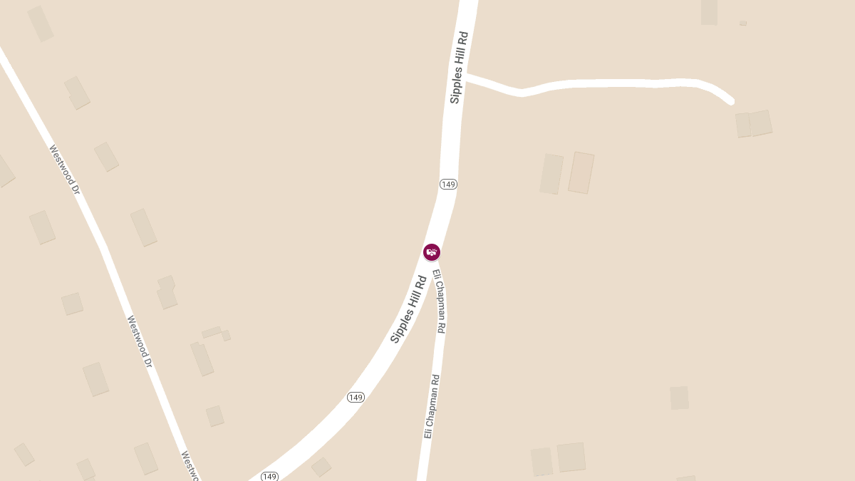 One Injured in Two-Car Crash at Sipples Hills Rd and Eli Chapman Rd