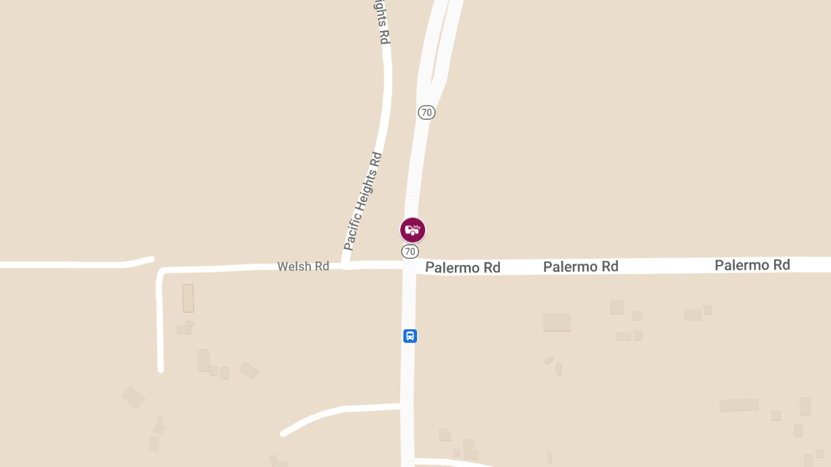 One Injured in Two-Vehicle Accident on SR-70 Near Palermo Rd
