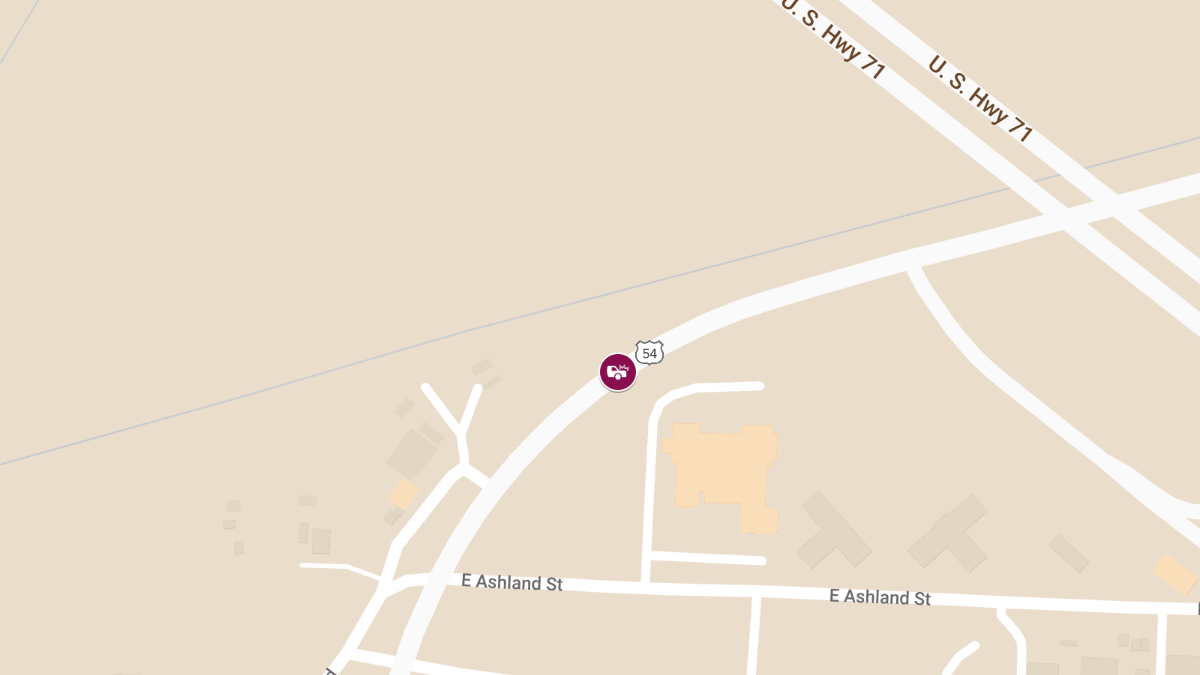 One Injured in Two-Vehicle Crash on US 54 Near Nevada