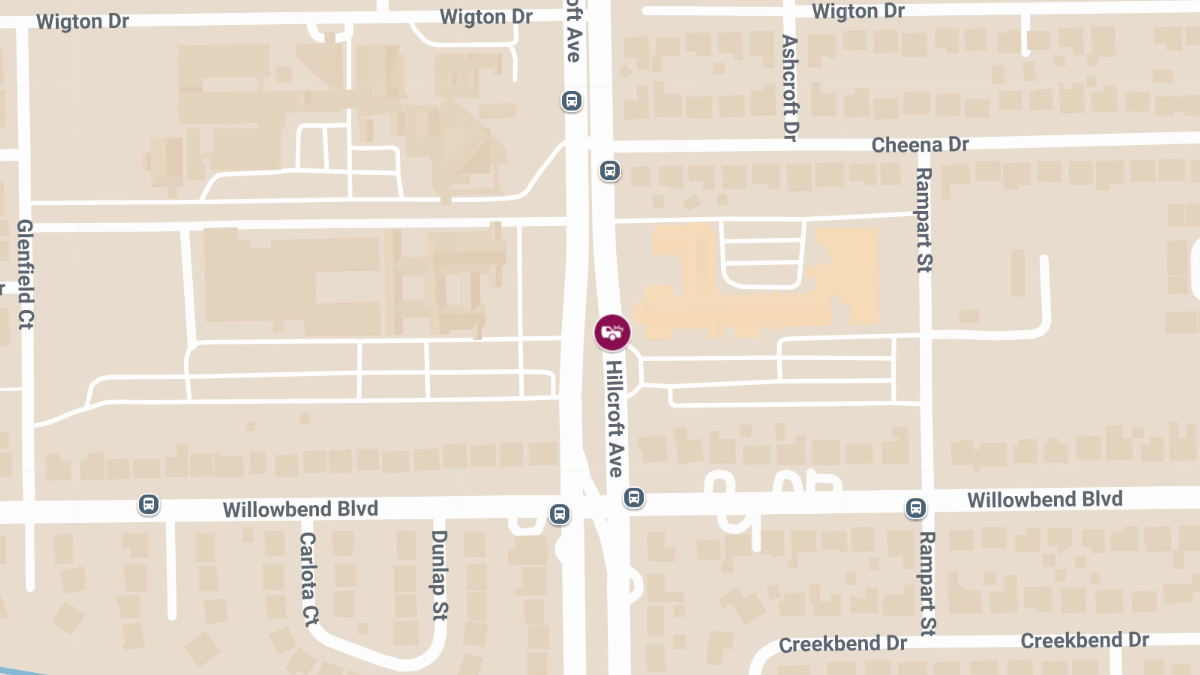 One Injured in Vehicle Collision on Hillcroft St