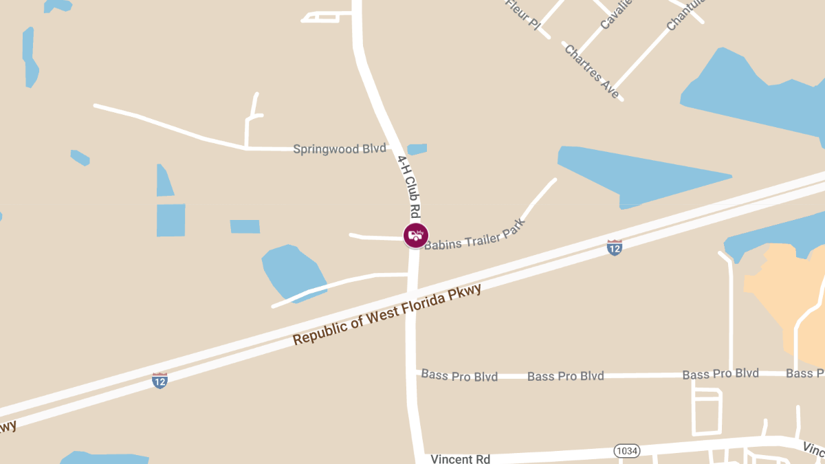 One Killed in Two-Vehicle Crash on 4H Club Road Near I-12