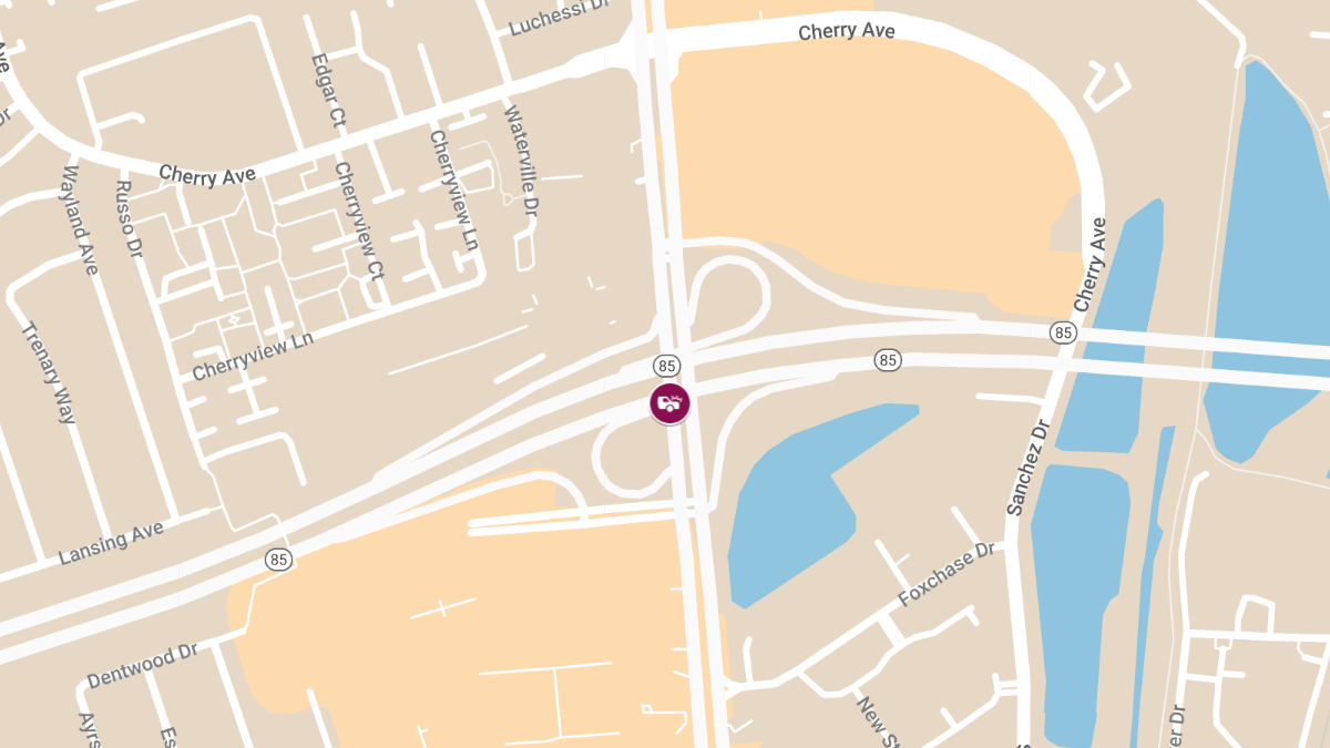 Overturned Vehicle Crash With Injuries on CA-85 North Near Almaden Expy