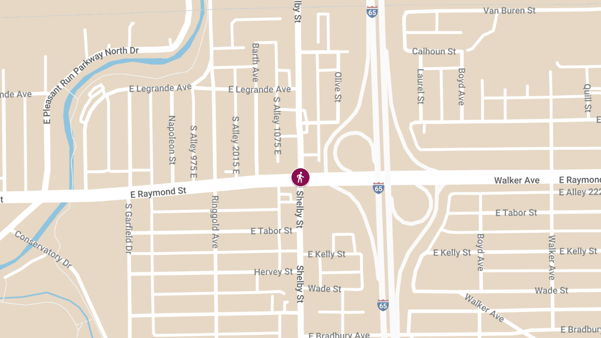 Pedestrian Accident with Injuries at Shelby St & E Raymond St