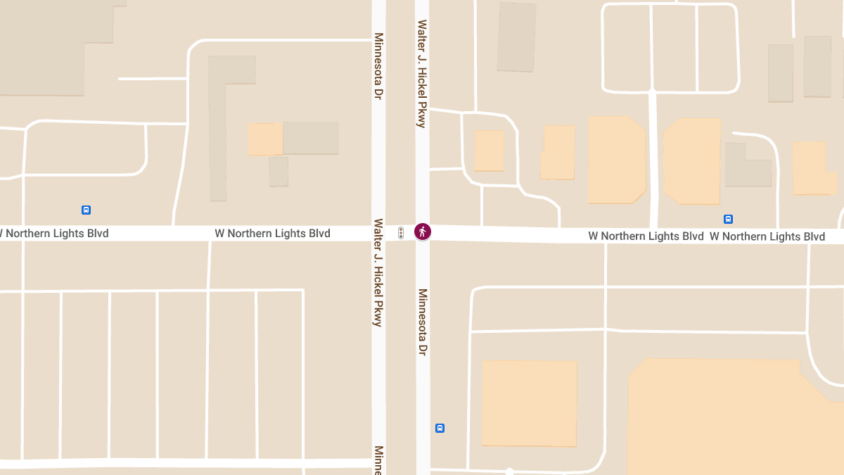 Pedestrian Injured After Hit-and-Run on Minnesota Dr & Northern Lights Blvd