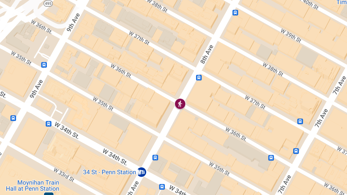 Pedestrian Injured in Collision With Bicyclist on W 36th St