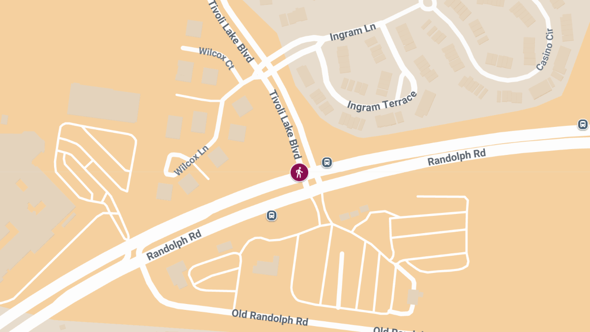 Pedestrian Injured in Collision at Randolph Rd & Tivoli Lake Blvd