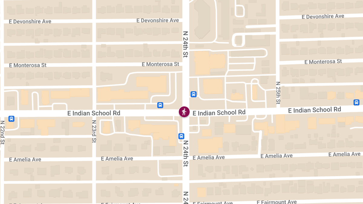 Pedestrian Injured in Crash at 24th St & Indian School Rd