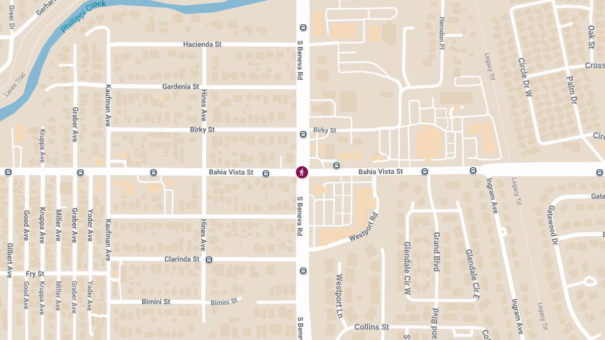 Pedestrian Injured in Crash at Beneva Rd & Bahia Vista St