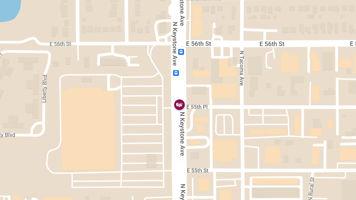 Pedestrian Injured in Crash at E 55th Pl & N Keystone Ave