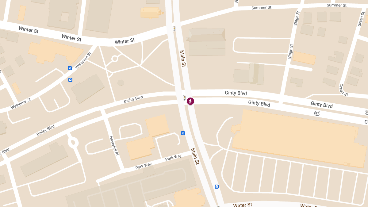 Pedestrian Injured in Crash at Main St (Rte 125) & Ginty Blvd