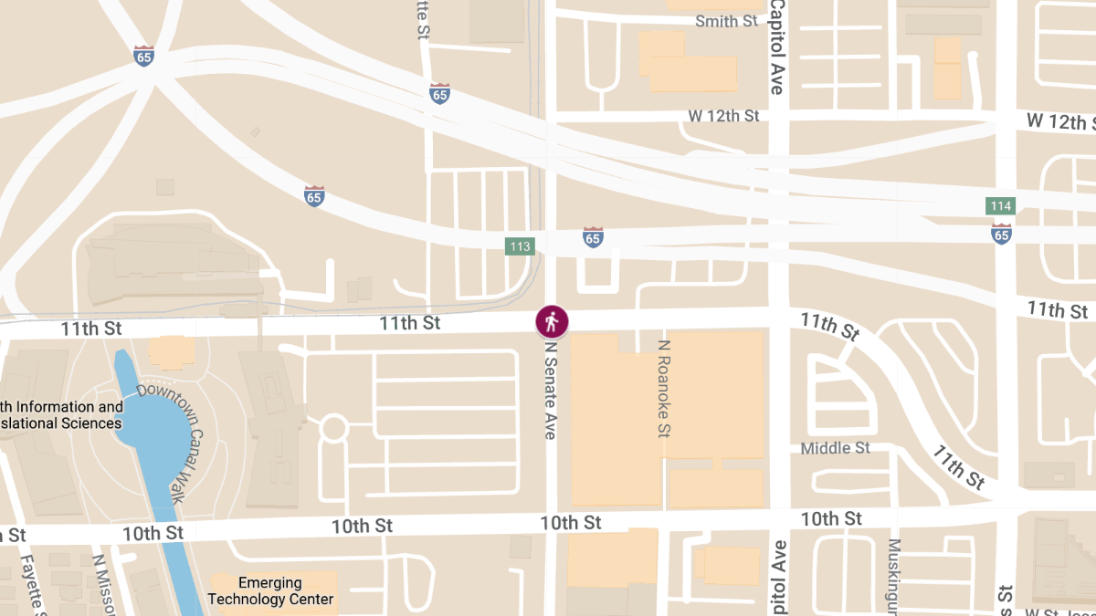 Pedestrian Injured in Hit-and-Run at W 11th St & N Senate Ave
