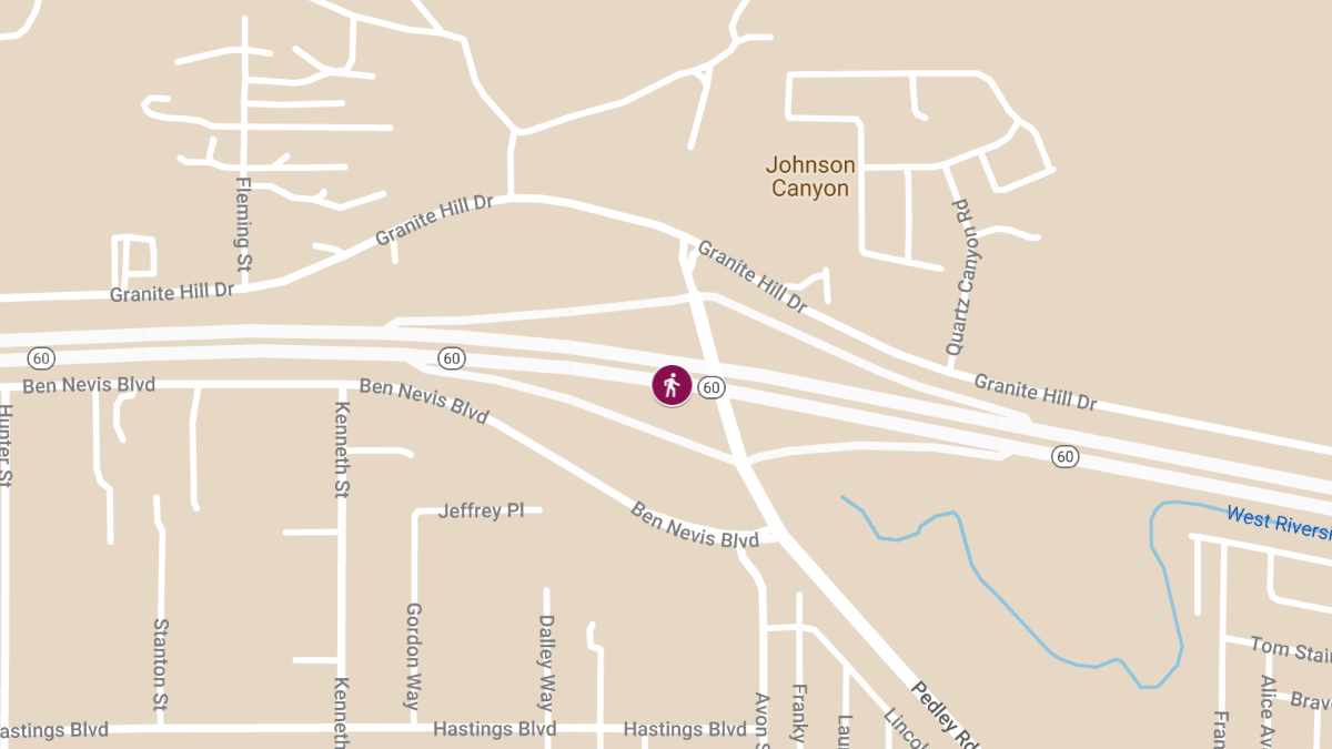 Pedestrian Injured in Hit-and-Run on SR-60 Near Pedley Rd