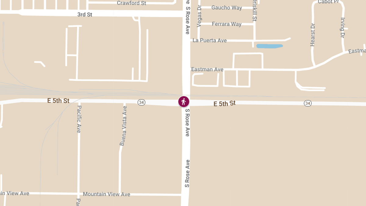 Pedestrian Killed in Crash at Fifth St & Rose Ave