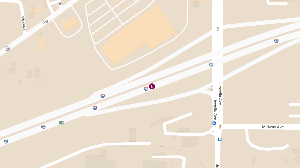 Pedestrian Killed in Crash on I-20 West Near Jewella Ave