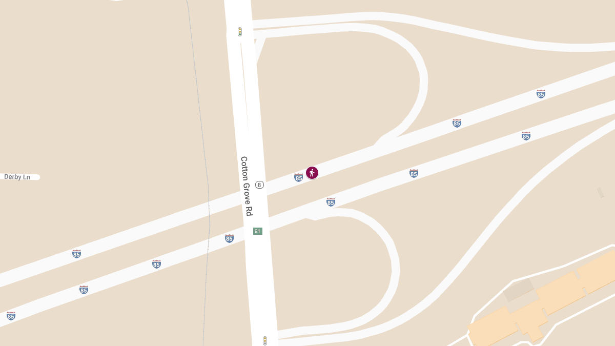 Pedestrian Killed in Crash on I-85 SB at Exit 91 Overpass