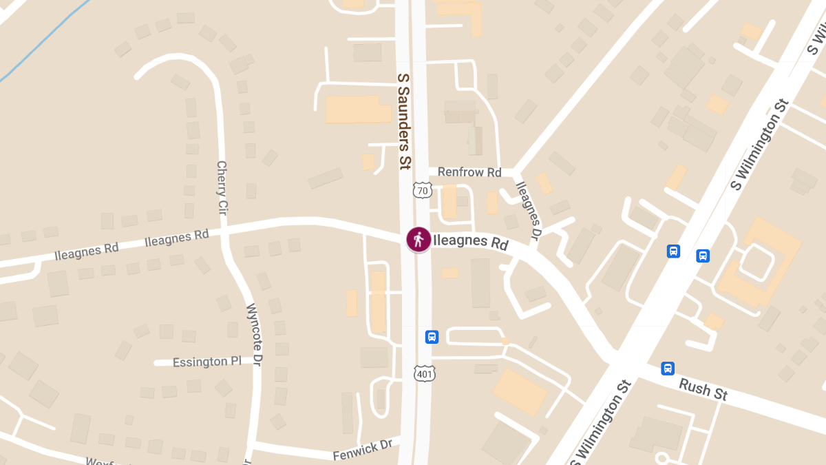 Pedestrian Seriously Injured in Accident at S Saunders St & Ileagnes Rd