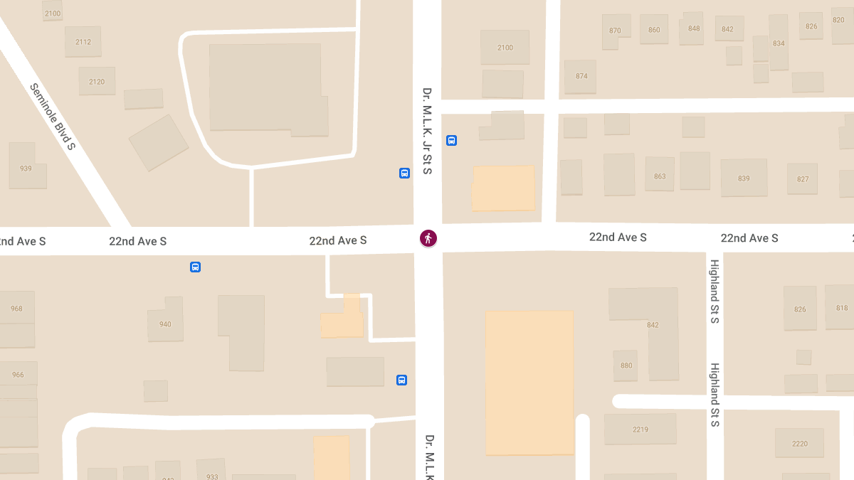 Pedestrian Seriously Injured in Crash at 22nd Ave S & Dr. MLK Jr. St