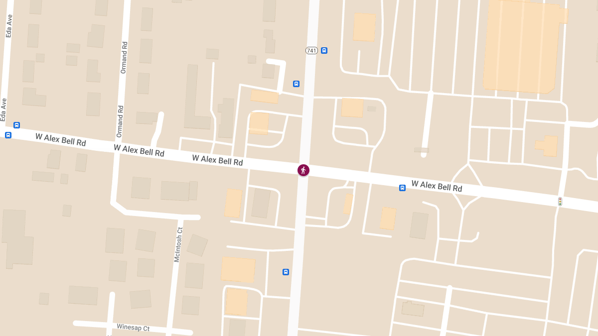Pedestrian Seriously Injured in Crash at SR 741 and W Alex Bell Rd