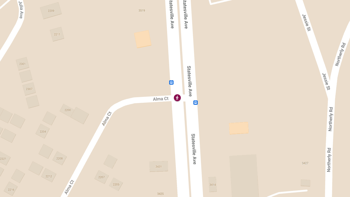 Pedestrian Seriously Injured in Crash at Statesville Ave and Alma Ct