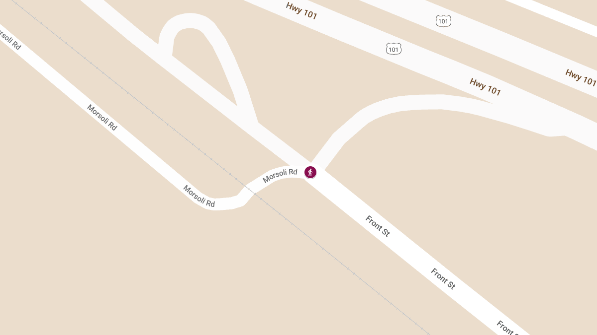 Pedestrian Seriously Injured in Crash on Front St and Morsoli Rd