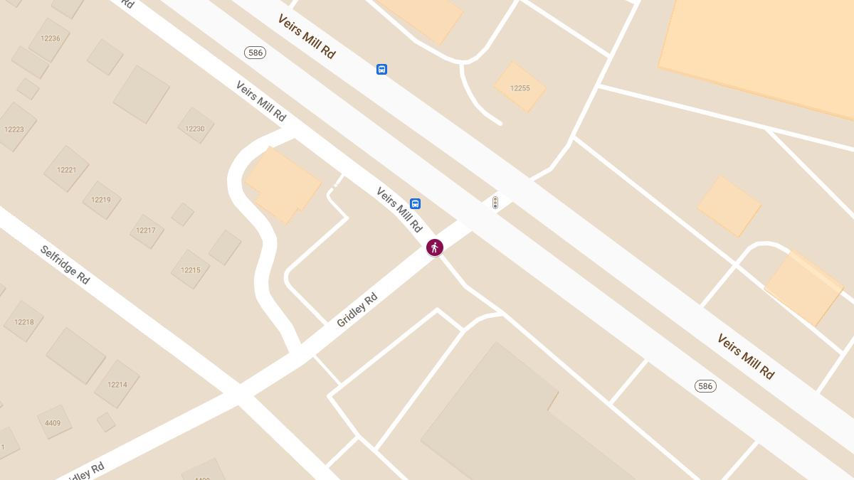 Pedestrian Struck and injured at Viers Mill Rd & Gridley Rd