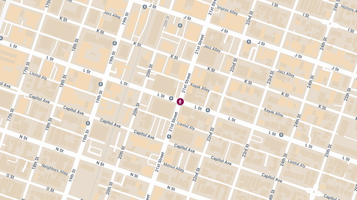 Pedestrian Struck by Nissan Altima at 21st St & L St