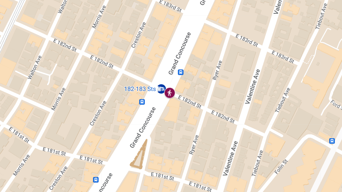 Pedestrian Struck by Train at E 182nd St & Grand Concourse