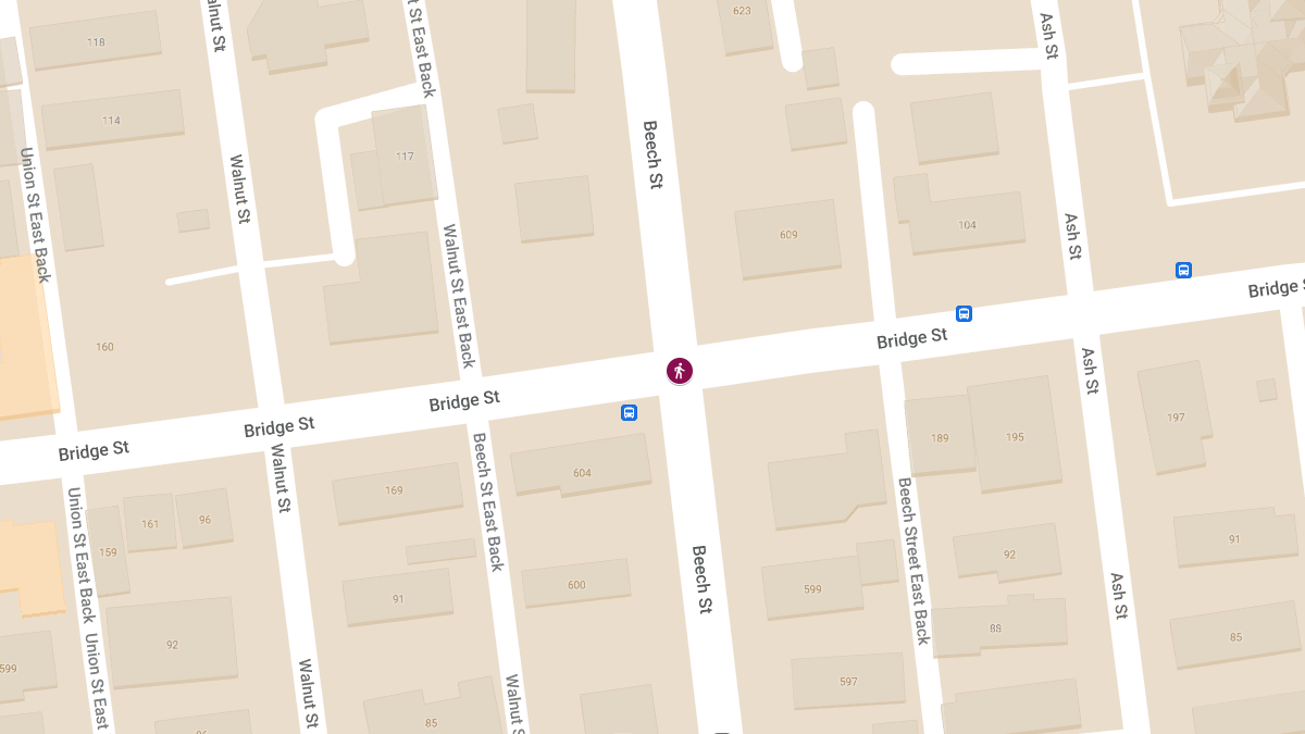 Pedestrian Struck by Vehicle at Beech St and Bridge St