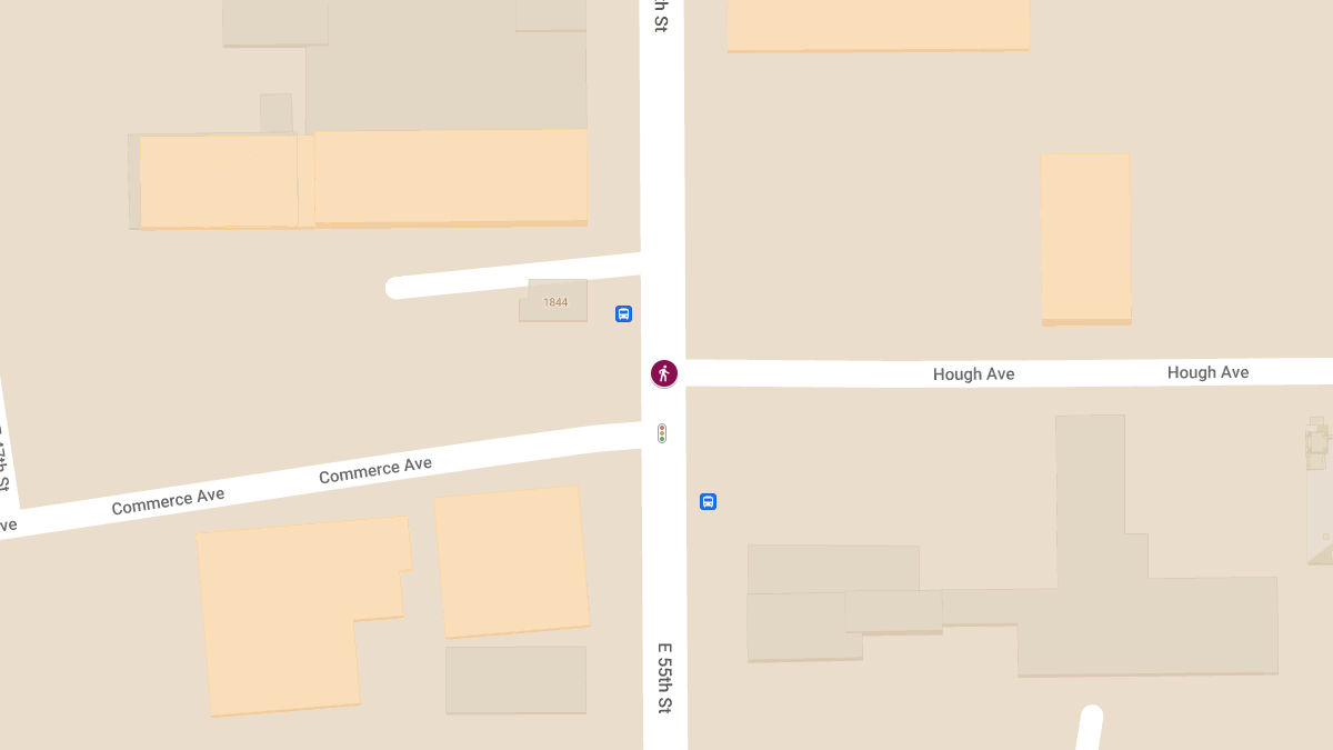 Pedestrian Struck by Vehicle at E 55th St & Hough Ave