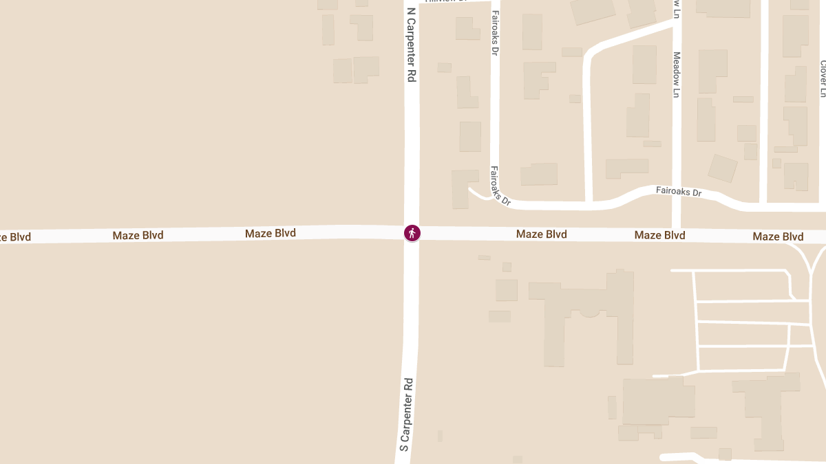 Pedestrian Struck by Vehicle at S Carpenter Rd & Maze Blvd