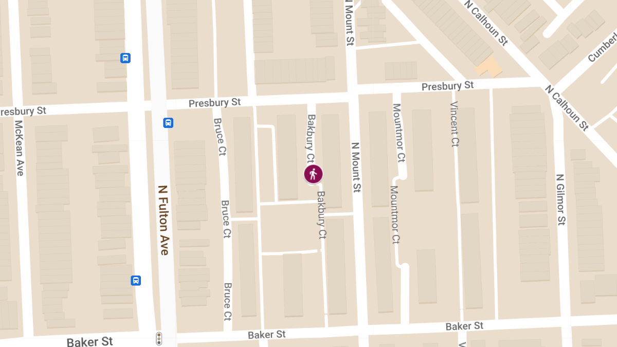 Pedestrian Struck by Vehicle on Bakbury Ct in Sandtown-Winchester